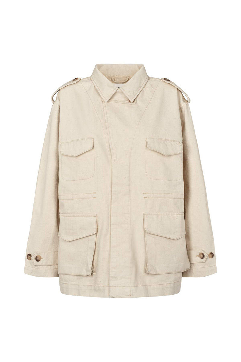 Feodora - Denim ecru defense jacket I Ecru Ecru XS 3 - Rabens Saloner - DK