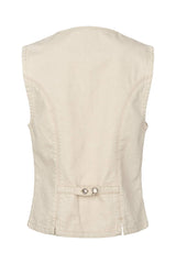 Banu - Denim ecru vest I Ecru 4 - Rabens Saloner - DK