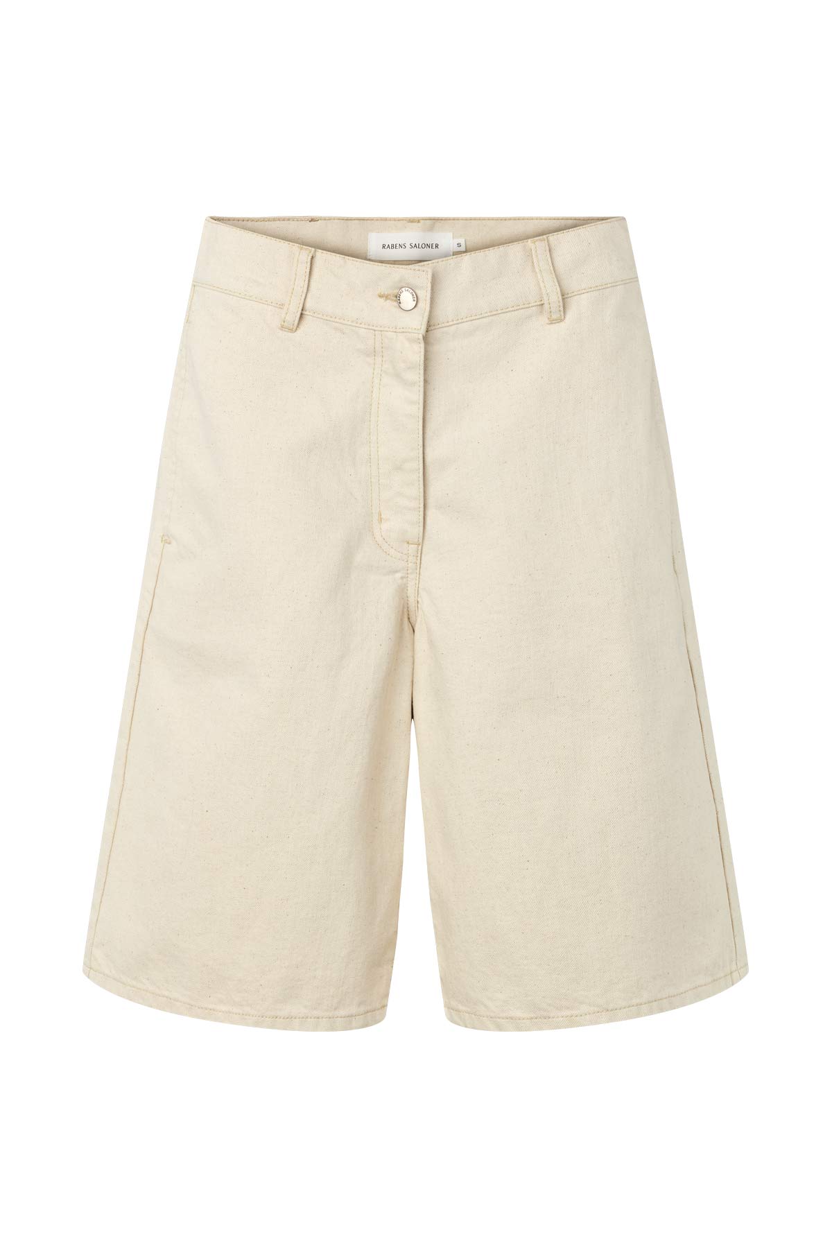 Raha - Denim ecru wide shorts I Ecru Ecru XS 4 - Rabens Saloner - DK