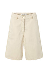 Raha - Denim ecru wide shorts I Ecru Ecru XS 4 - Rabens Saloner - DK