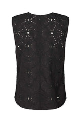 Piper - Supersize anglaise tank top I Caviar Black 5 - Rabens Saloner - DK