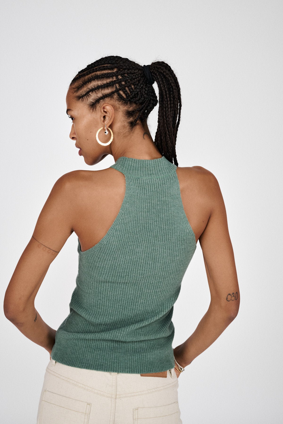 Erika - Airy tank top I Soft jade 2 - Rabens Saloner - DK