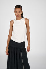 Johnny - Pima jersey tank top I Chalk 1 - Rabens Saloner - DK
