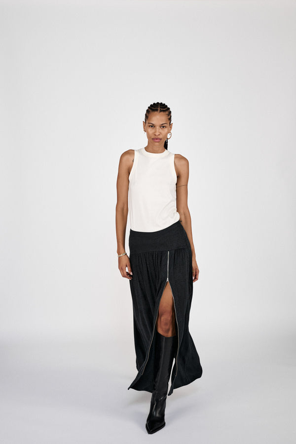 Johnny - Pima jersey tank top I Chalk 2 - Rabens Saloner - DK