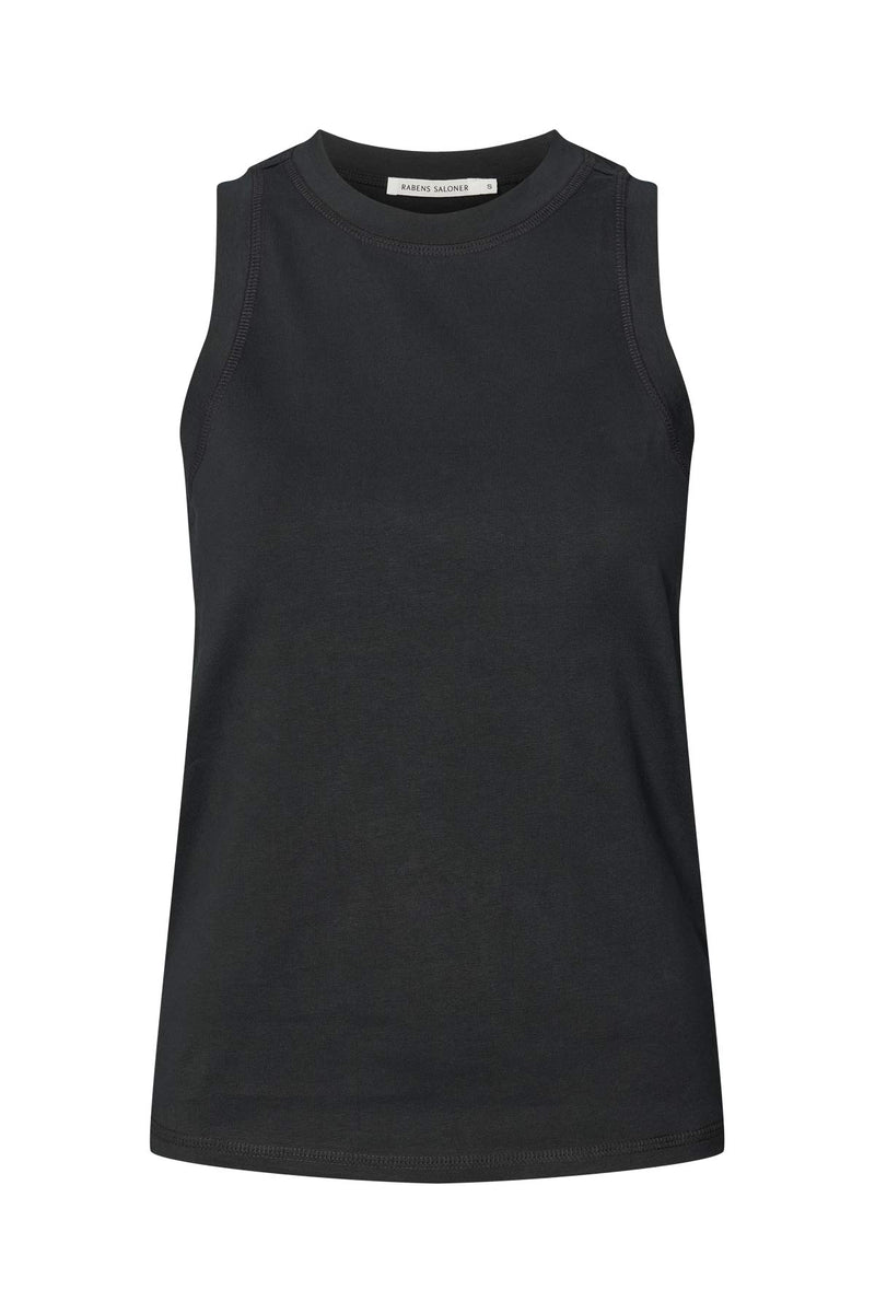 Johnny - Pima jersey tank top I Pirate black Pirate black XS 3 - Rabens Saloner - DK