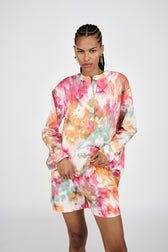 Lania - Ikat combo shorts I Citrus black ivory & pink combo main image 0