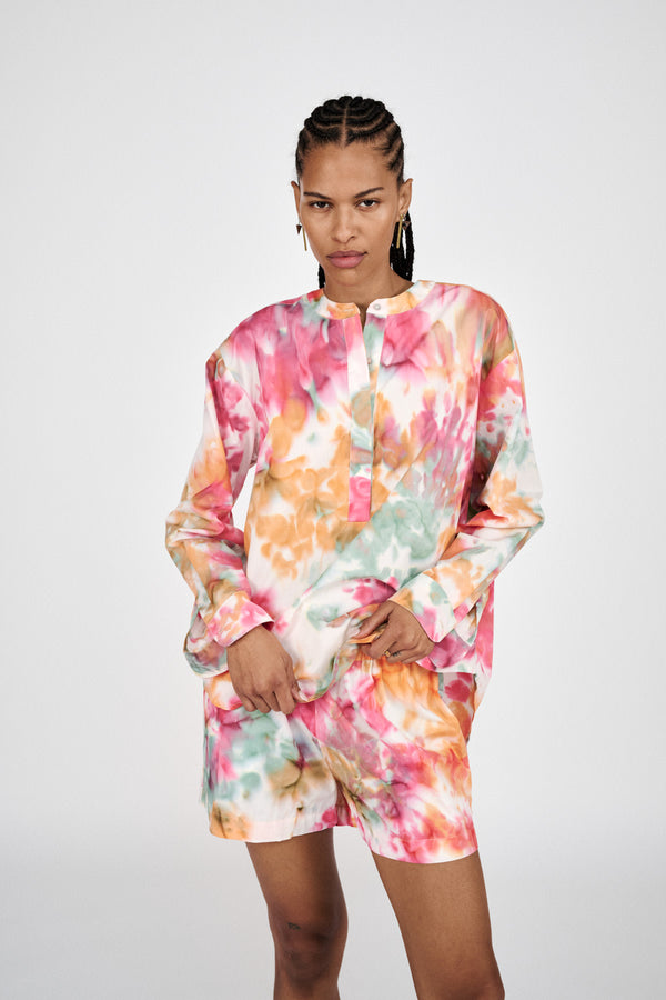 Lania - Abstract cotton shorts I Rainbow combo 1 - Rabens Saloner - DK
