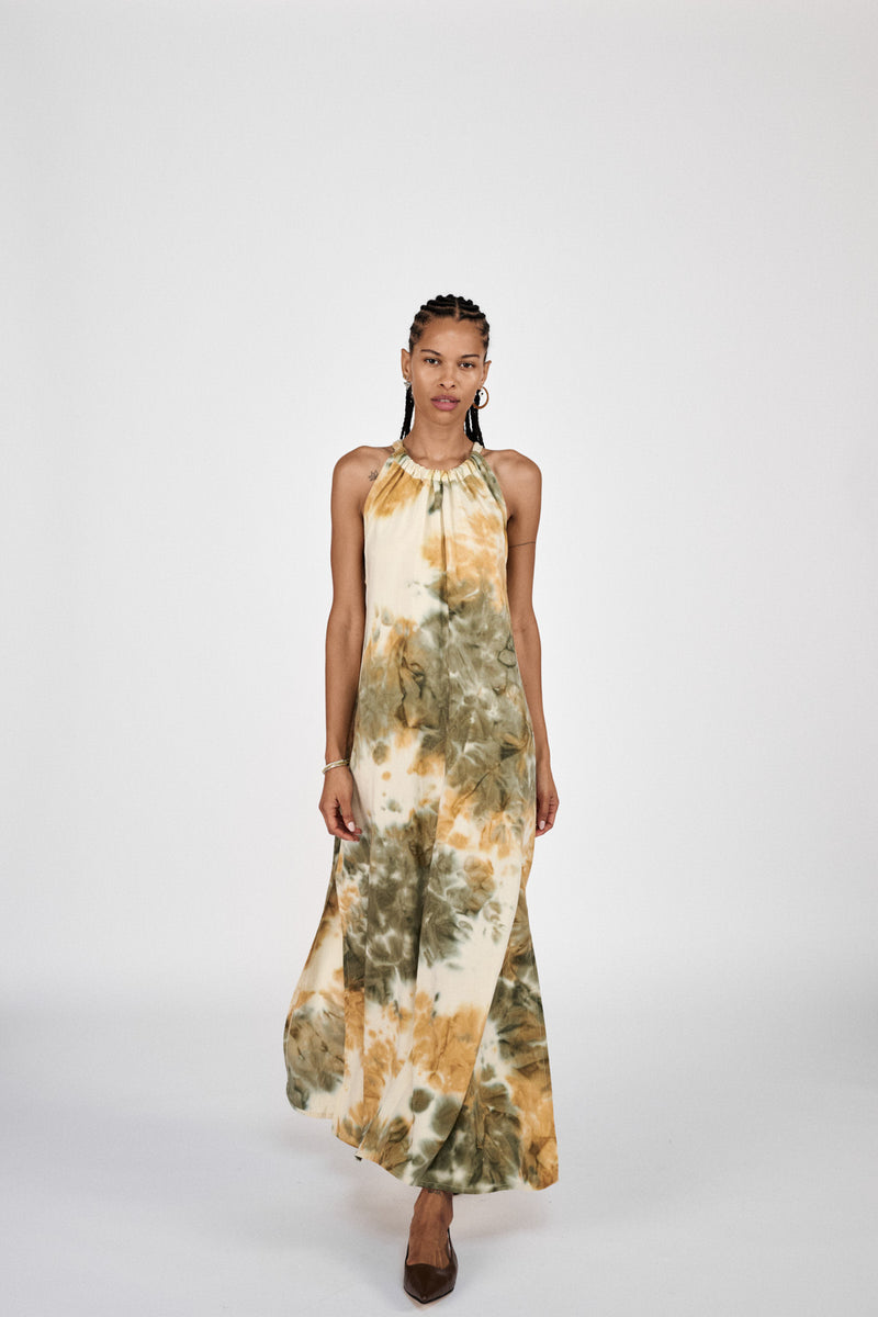 Hope - Abstract halter dress I Forest combo 1 - Rabens Saloner - DK