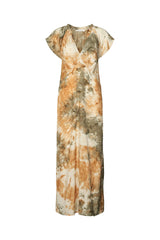 Rosie - Abstract frill neck dress I Forest combo Forest combo XS 3 - Rabens Saloner - DK