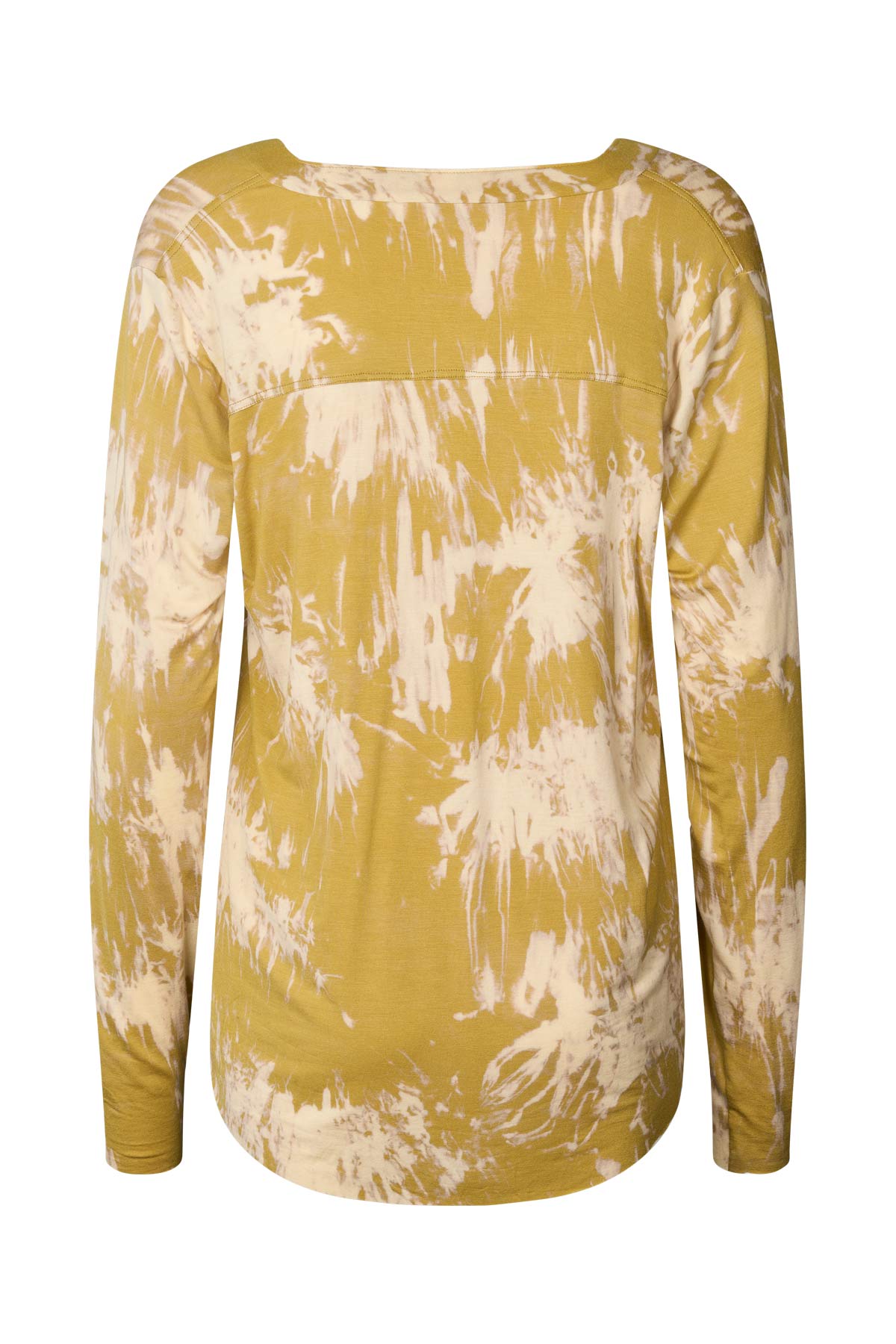 Matie - Misty placket long sleeve top I Golden mustard combo 2 - Rabens Saloner - DK