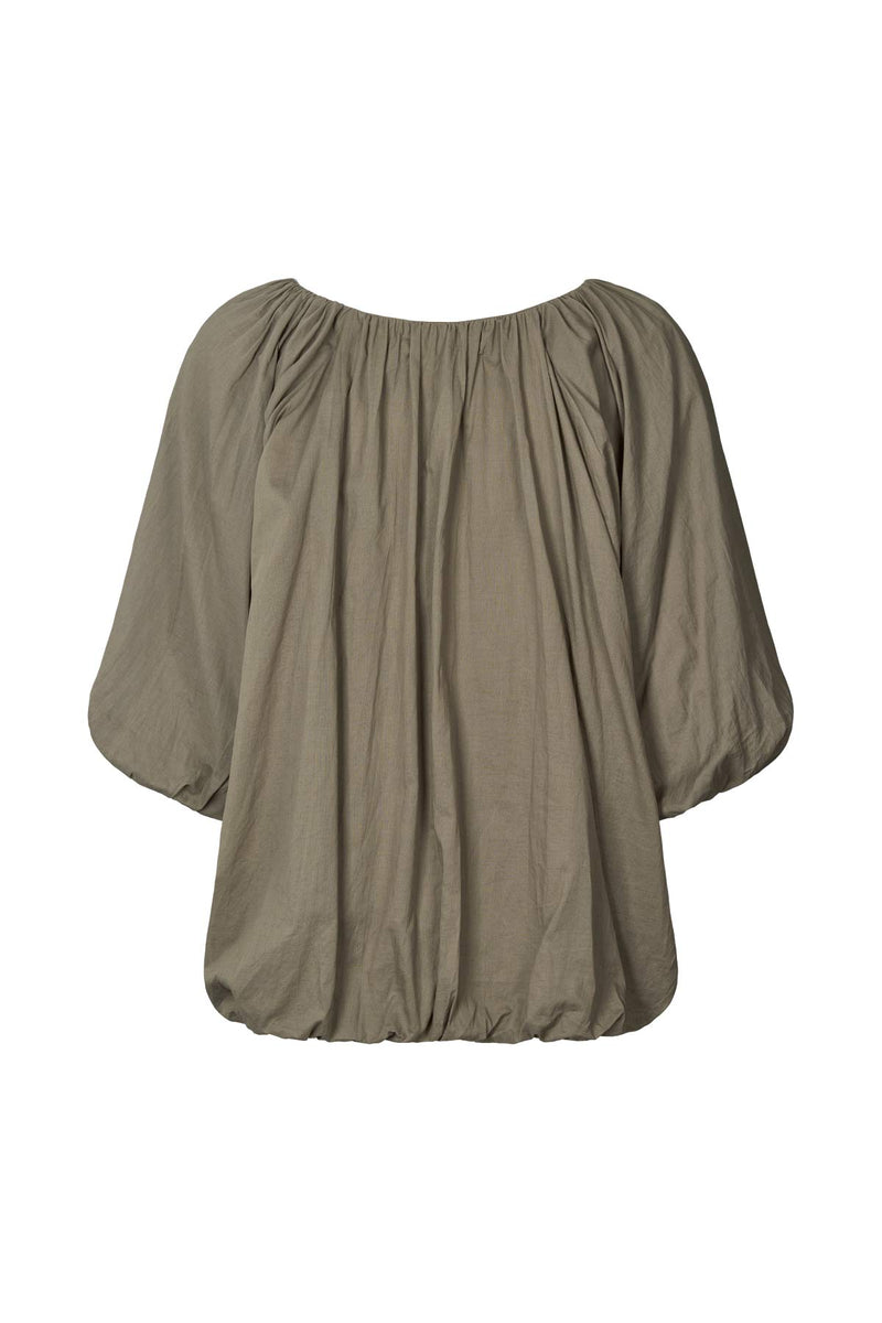 Rachelle - Voile cloud blouse I Dry bark 2 - Rabens Saloner - DK