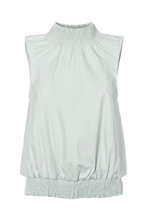 Fiola - Poplin heavy shirring top I Sky blue Sky blue XS 1 - Rabens Saloner - DK