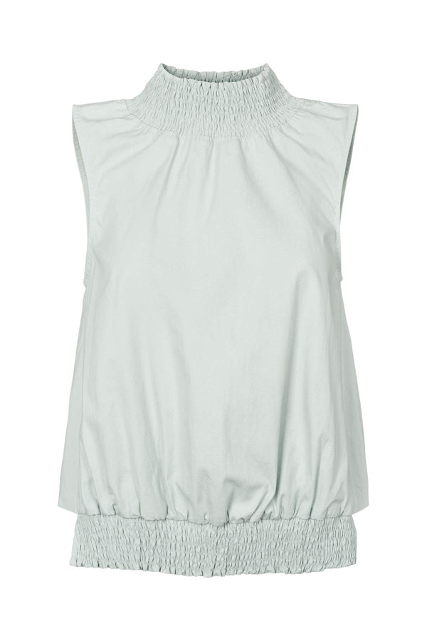 Fiola - Poplin heavy shirring top I Sky blue Sky blue XS 1 - Rabens Saloner - DK