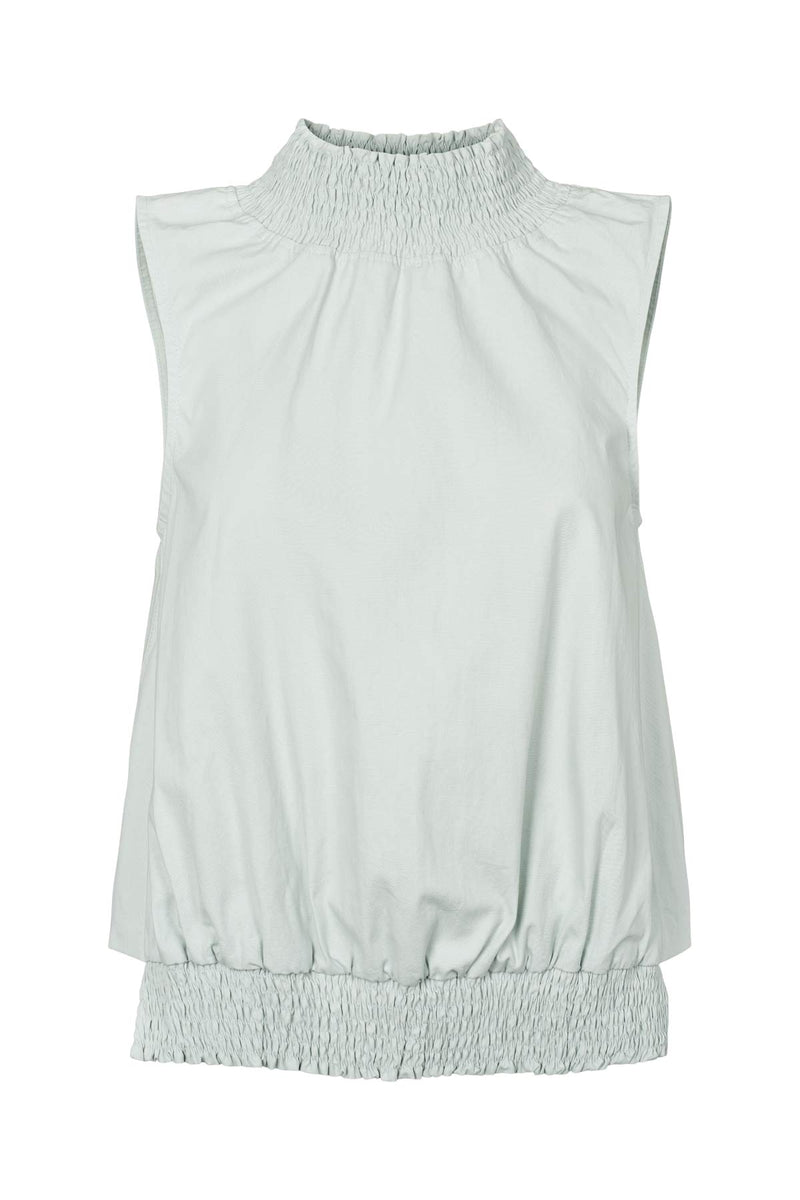 Fiola - Poplin heavy shirring top I Sky blue Sky blue XS 1 - Rabens Saloner - DK