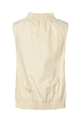 Fiola - Poplin heavy shirring top I Champagne 2 - Rabens Saloner - DK