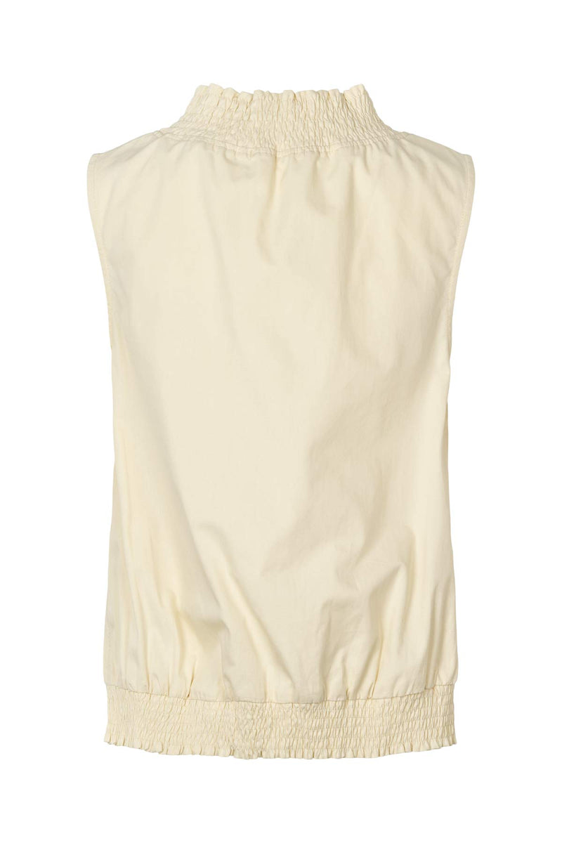 Fiola - Poplin heavy shirring top I Champagne 2 - Rabens Saloner - DK