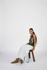 Guri - Poplin heavy full skirt I Sky blue 2 - Rabens Saloner - DK