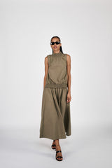 Guri - Poplin heavy full skirt I Dry bark 2 - Rabens Saloner - DK