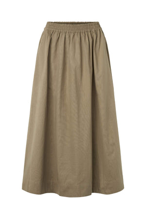 Guri - Poplin heavy full skirt I Dry bark Dry bark XS 3 - Rabens Saloner - DK