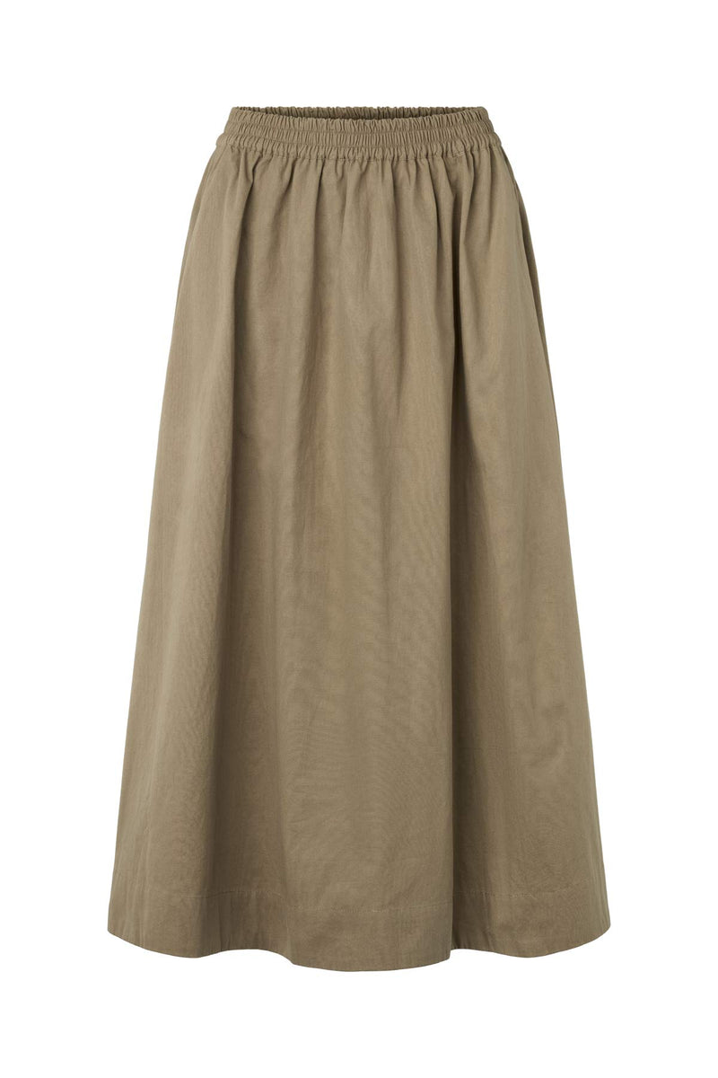 Guri - Poplin heavy full skirt I Dry bark Dry bark XS 3 - Rabens Saloner - DK