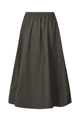 Guri - Poplin heavy full skirt I Pirate black 2 - Rabens Saloner - DK