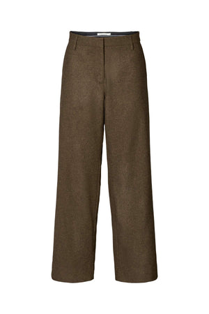 Kesia - Mini herringbone pants I Dark brown Dark brown XS 4 - Rabens Saloner - DK