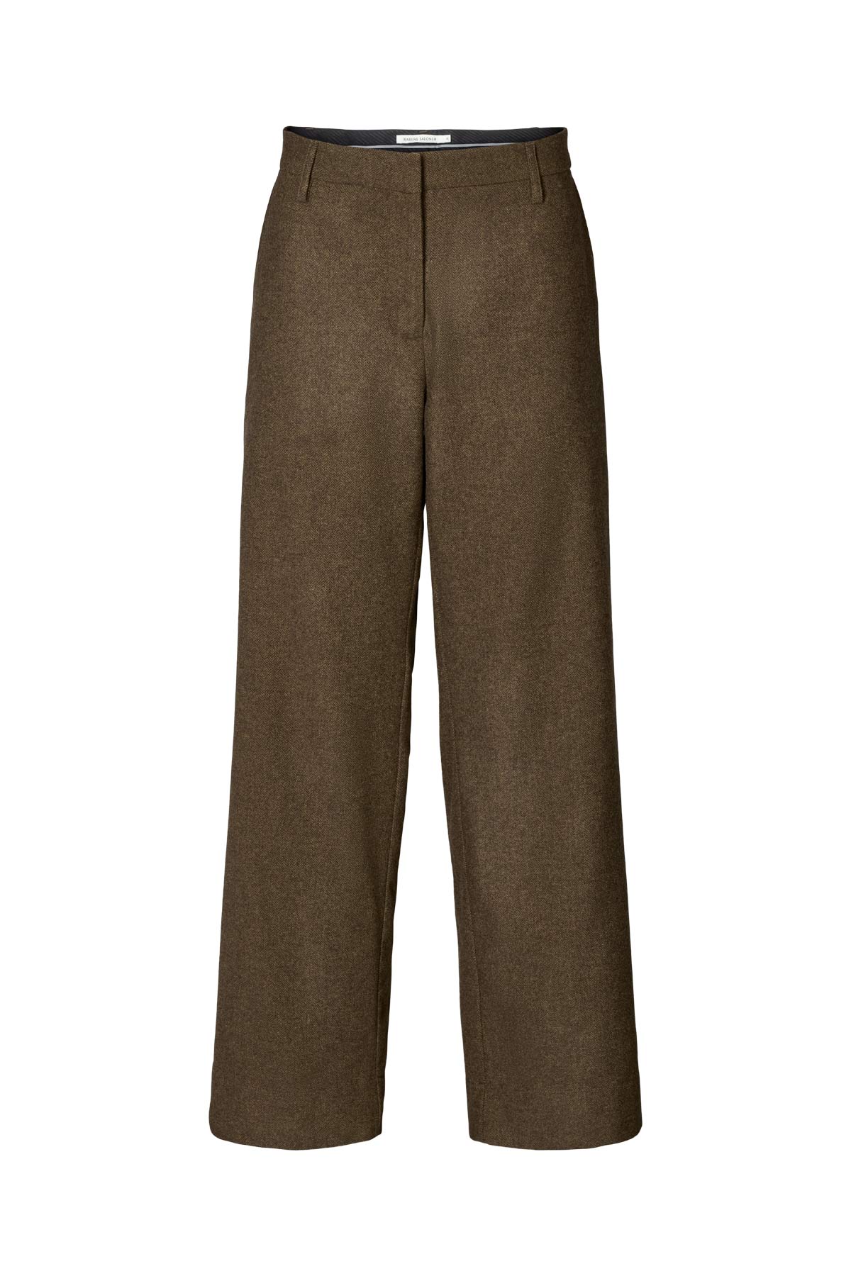 Kesia - Mini herringbone pants I Dark brown Dark brown XS 4 - Rabens Saloner - DK