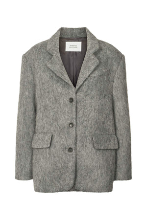 Nyara - Fuzzy jacket I Grey melange Grey melange XS 7 - Rabens Saloner - DK