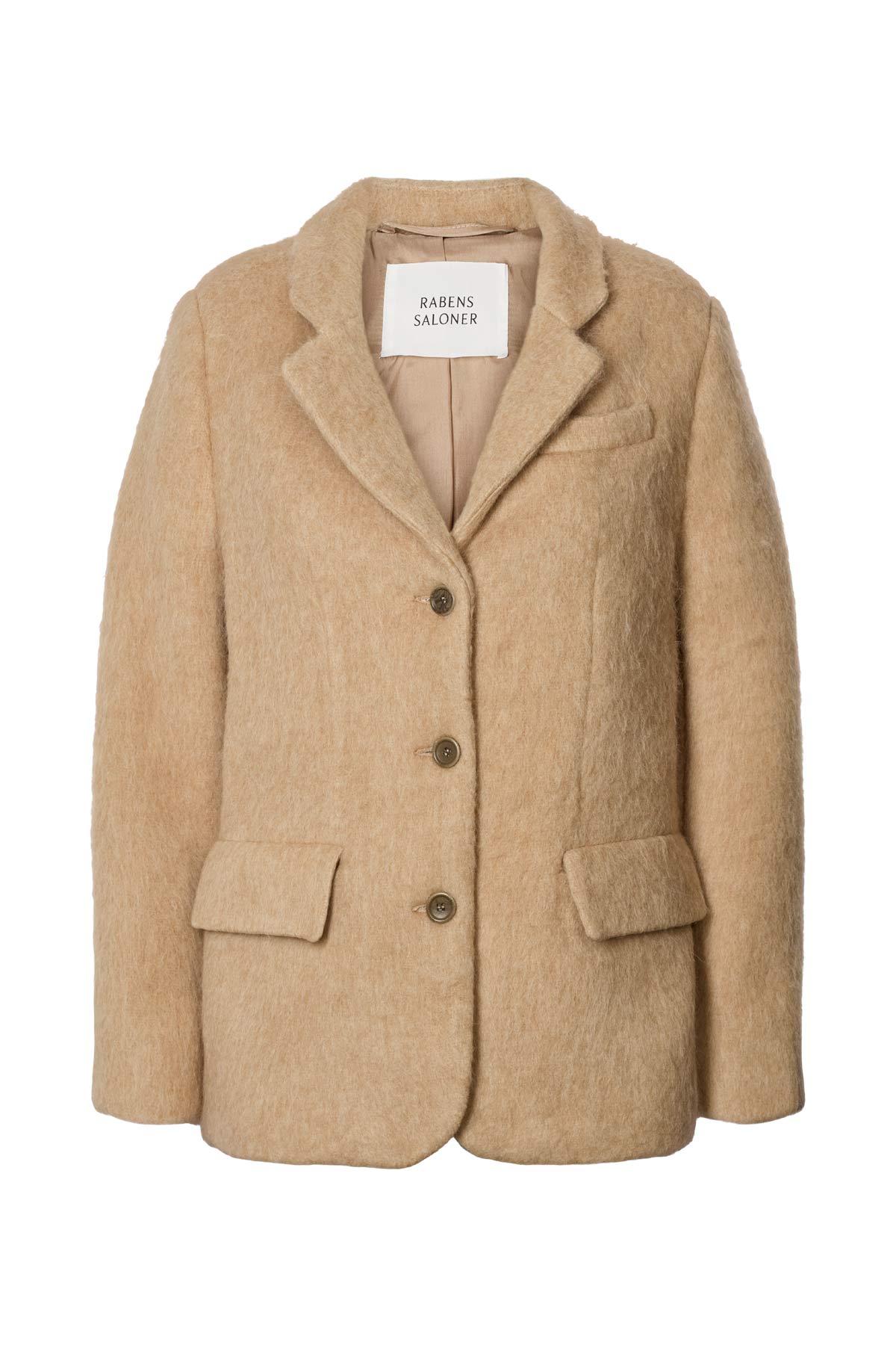 Nyara - Fuzzy jacket I Oatmeal Oatmeal XS 1 - Rabens Saloner - DK