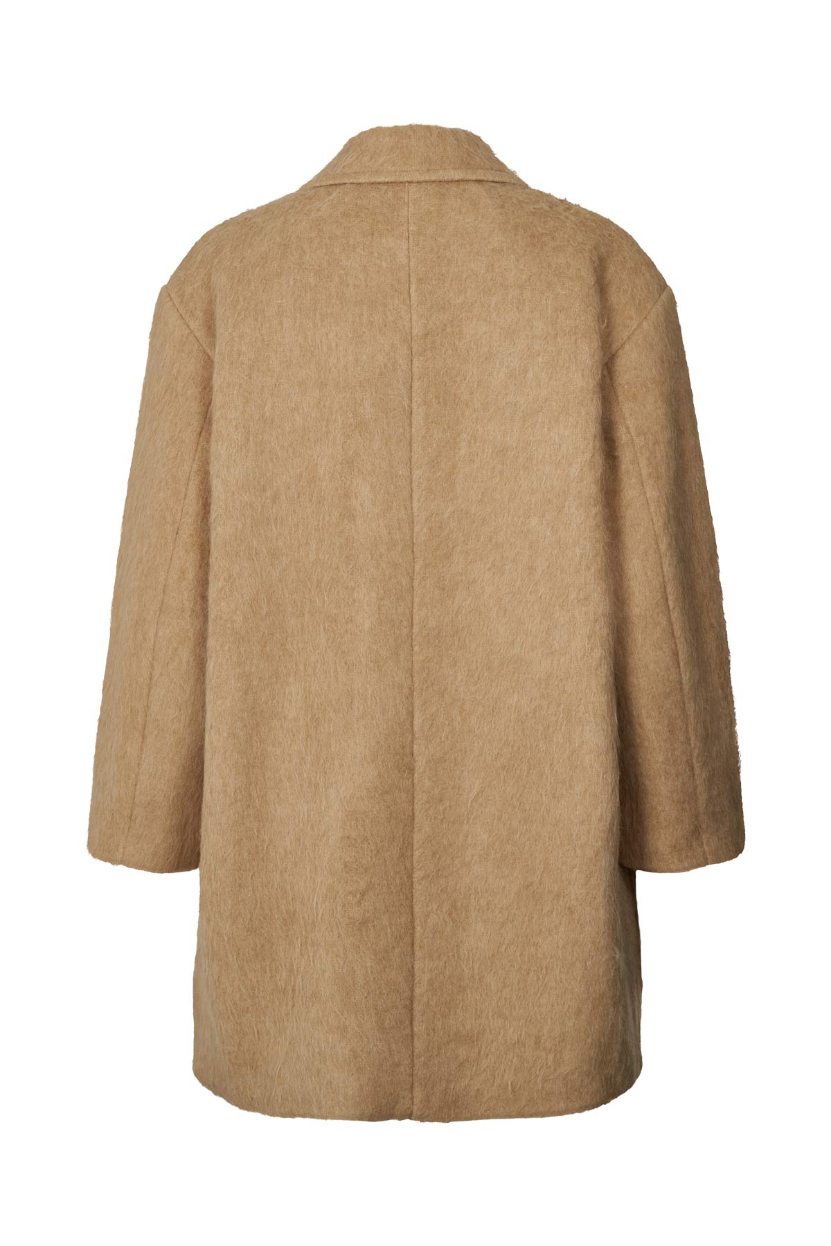 Leanna - Fuzzy oversized coat I Oatmeal 8 - Rabens Saloner - DK