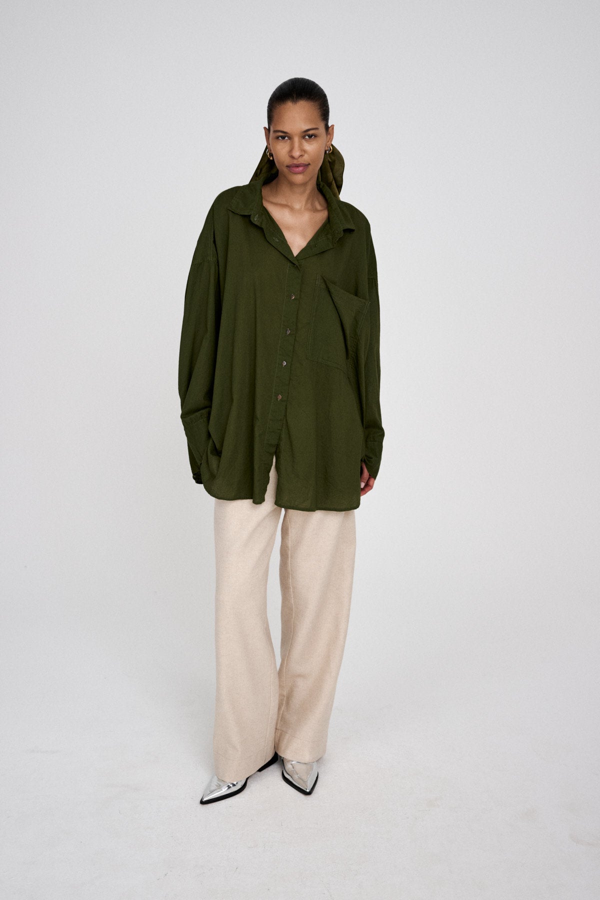 Noah - Cotton oversized shirt I Dark brown 2 - Rabens Saloner - DK
