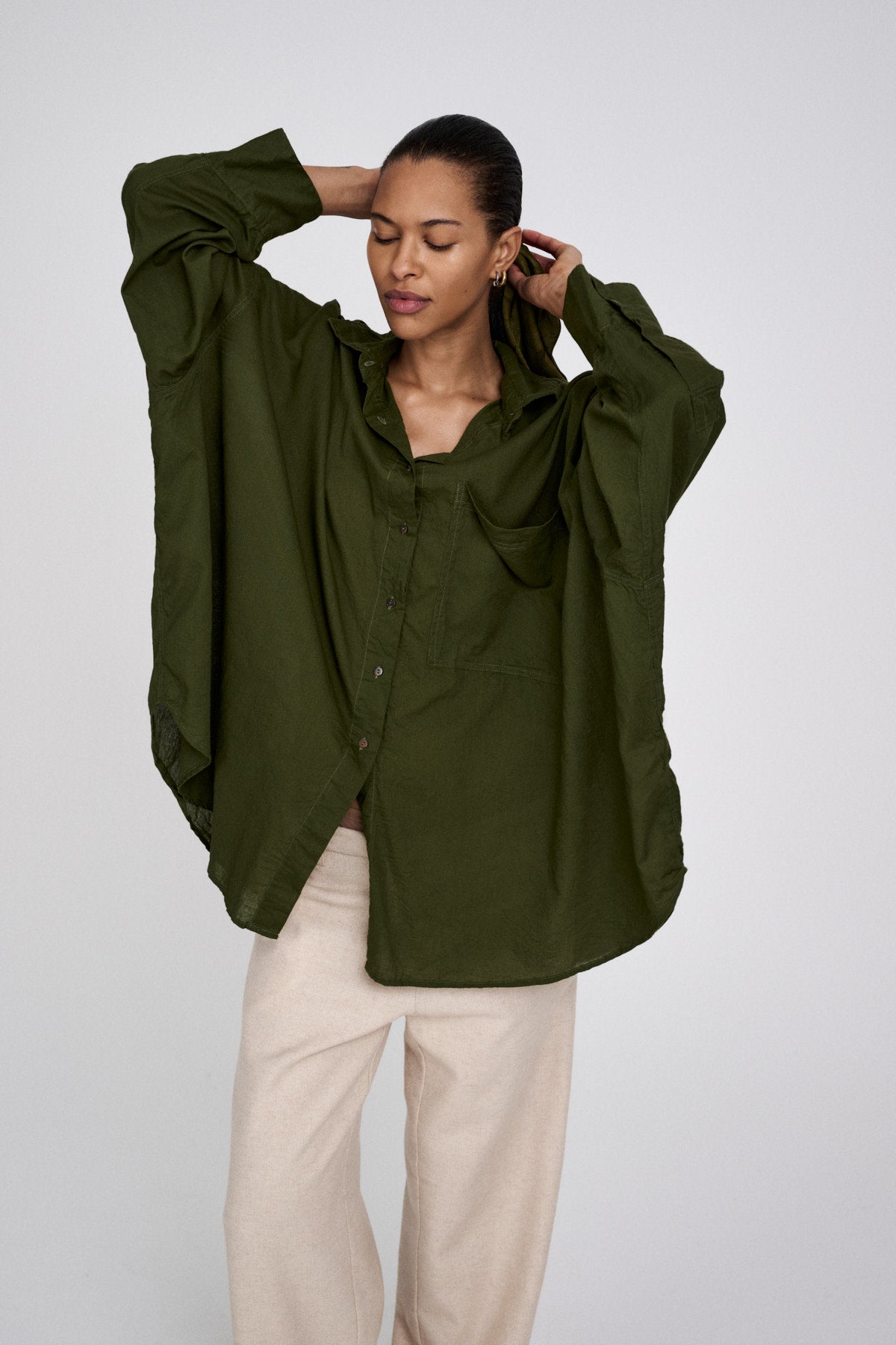 Noah - Cotton oversized shirt I Dark brown 3 - Rabens Saloner - DK