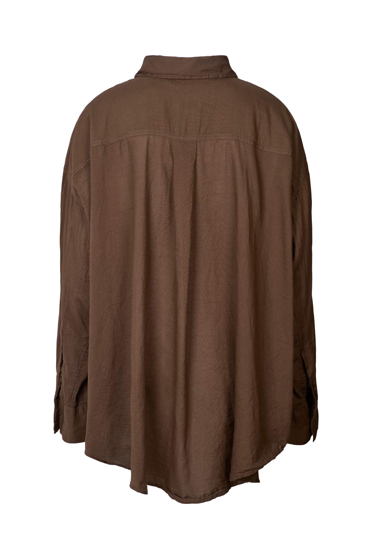Noah - Cotton oversized shirt I Dark brown 5 - Rabens Saloner - DK