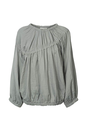 Lotte - Cotton dbl elasticated top I Grey mist Grey mist XS/S 1 - Rabens Saloner - DK