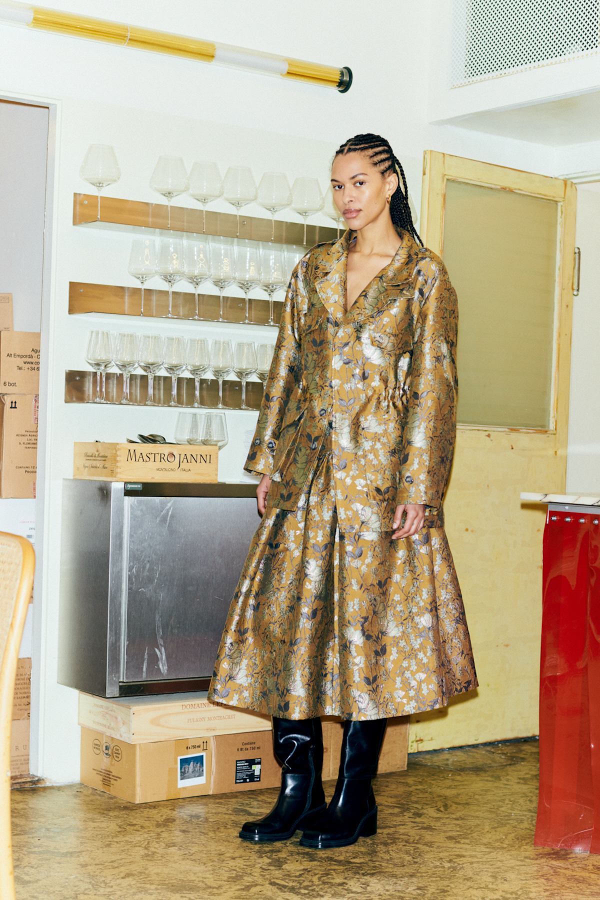 Feodora - Ottoman jacquard jacket I Golden combo 1 - Rabens Saloner - DK