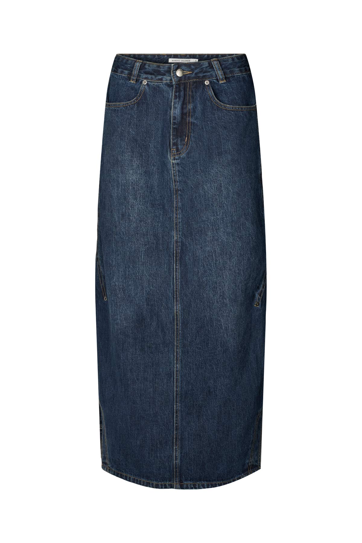Joella - Patchwork denim skirt I Dark washed indigo Dark washed indigo XS 3 - Rabens Saloner - DK