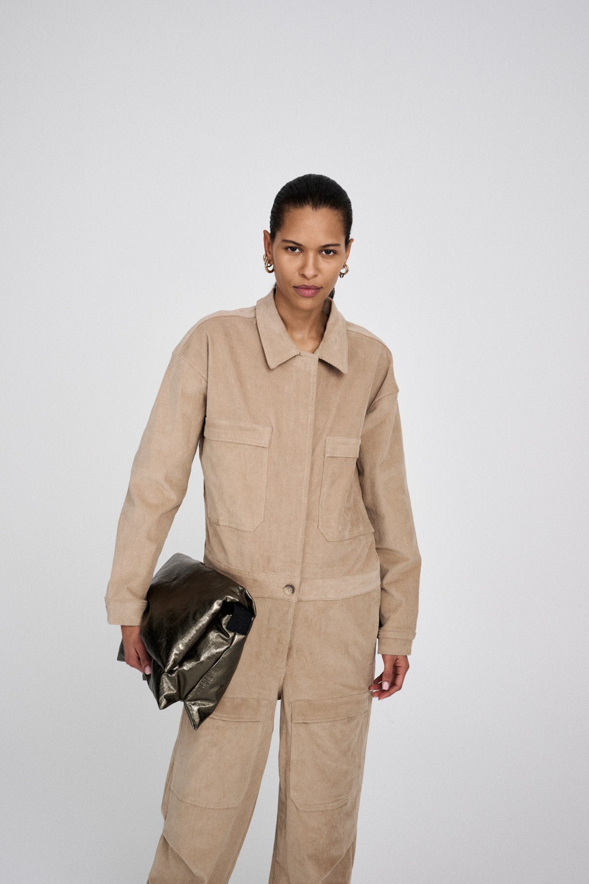 Jozette - Baby corduroy jumpsuit I Mushroom 1 - Rabens Saloner - DK