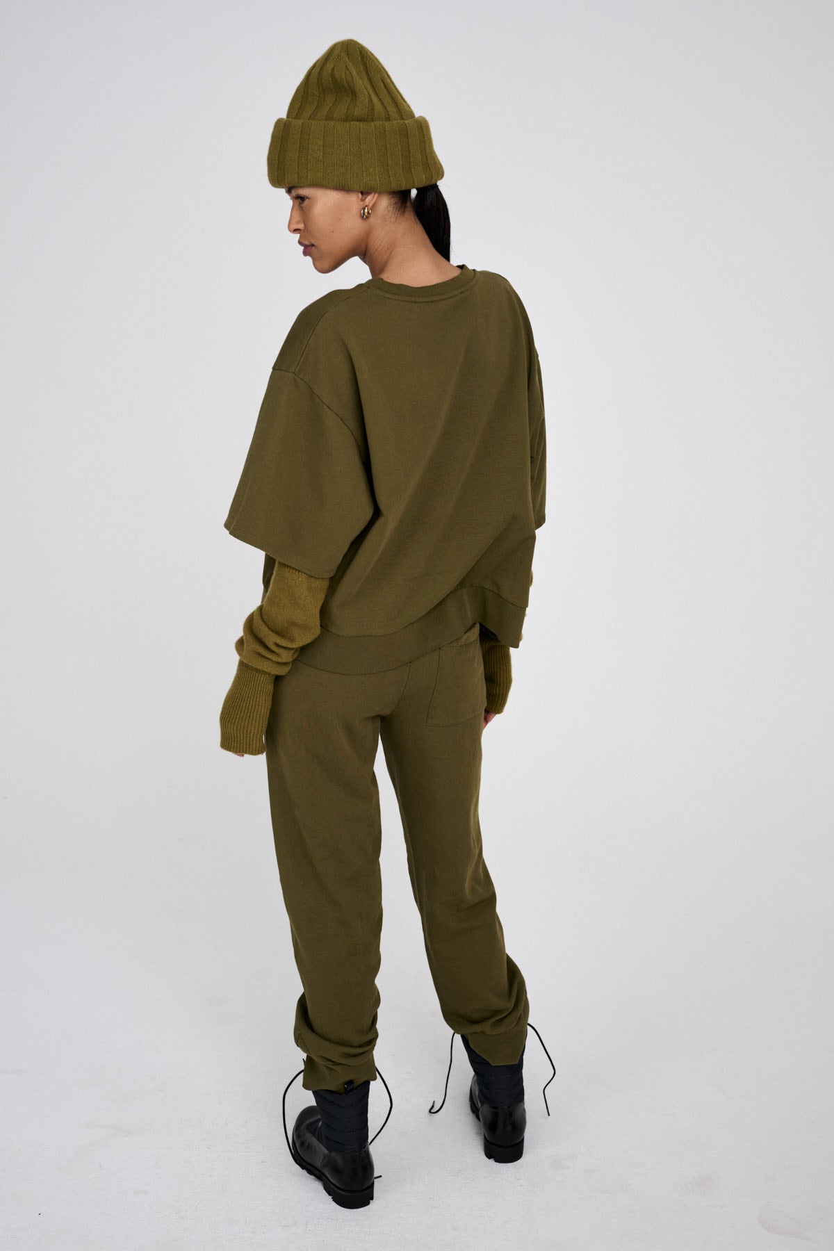 Narah - Sweat top I Dark Olive 1 - Rabens Saloner - DK