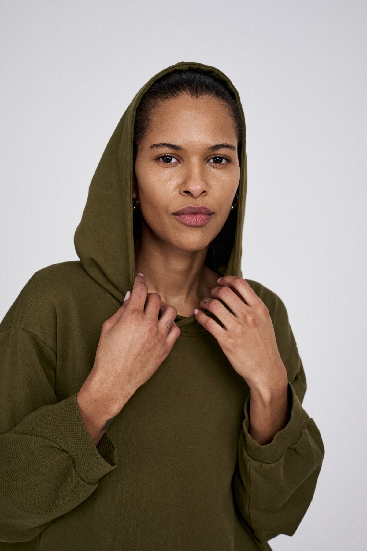 Sweatshirt - Nasima I Dark Olive 5 - Rabens Saloner - DK
