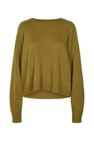 Dalani - Pure wool boxy sweater I Fern green Fern green XS 1 - Rabens Saloner - DK