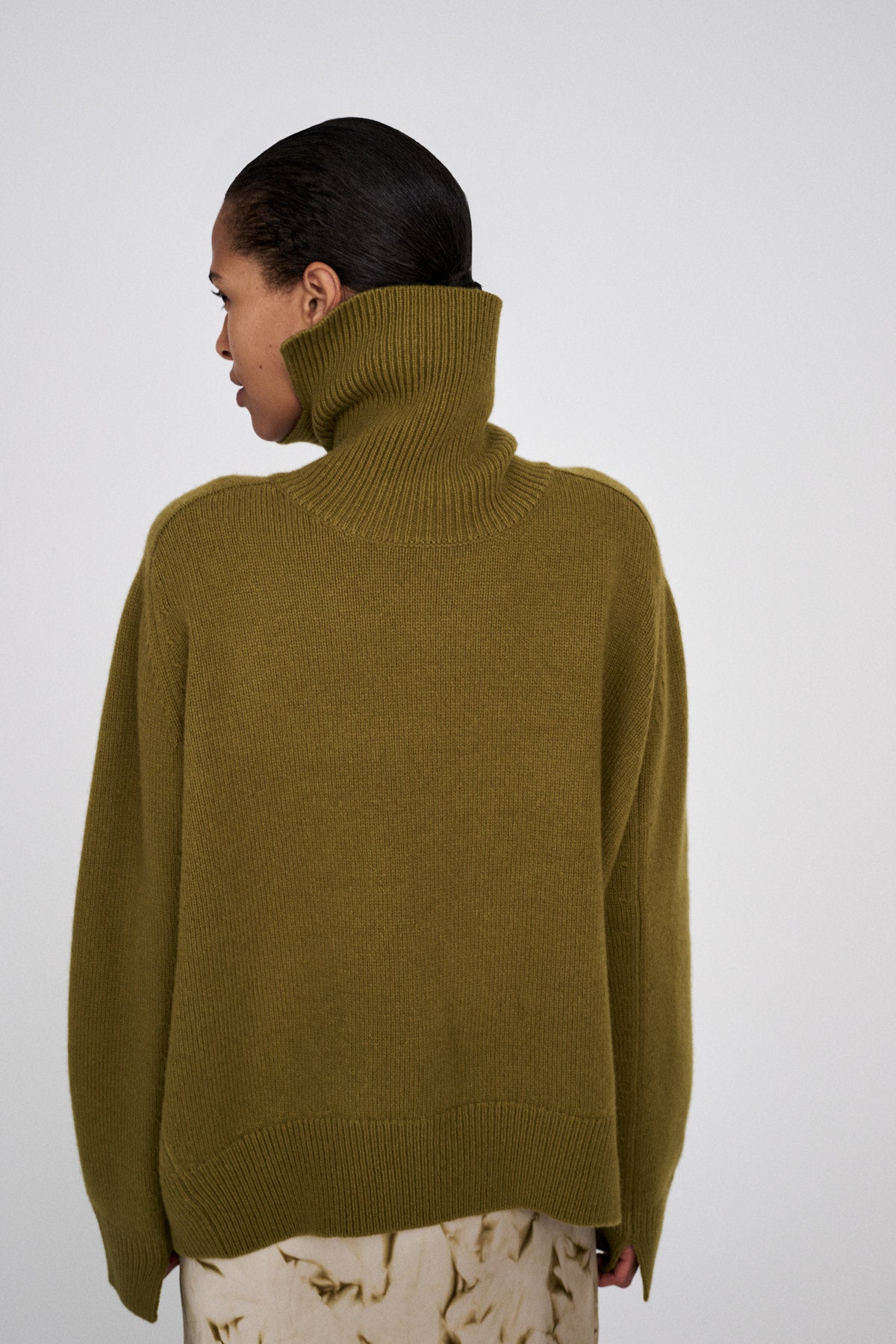 Celly - Pure wool roll neck sweater I Navy 5 - Rabens Saloner - DK