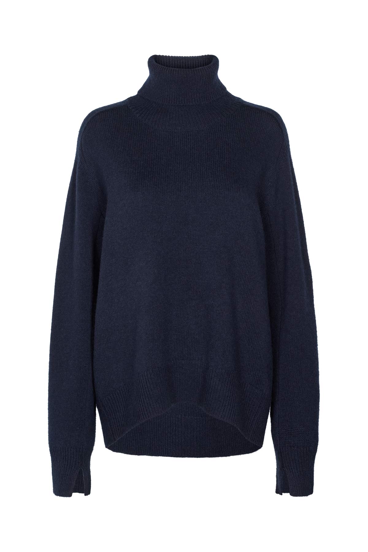 Celly - Pure wool roll neck sweater I Navy Navy XS 1 - Rabens Saloner - DK