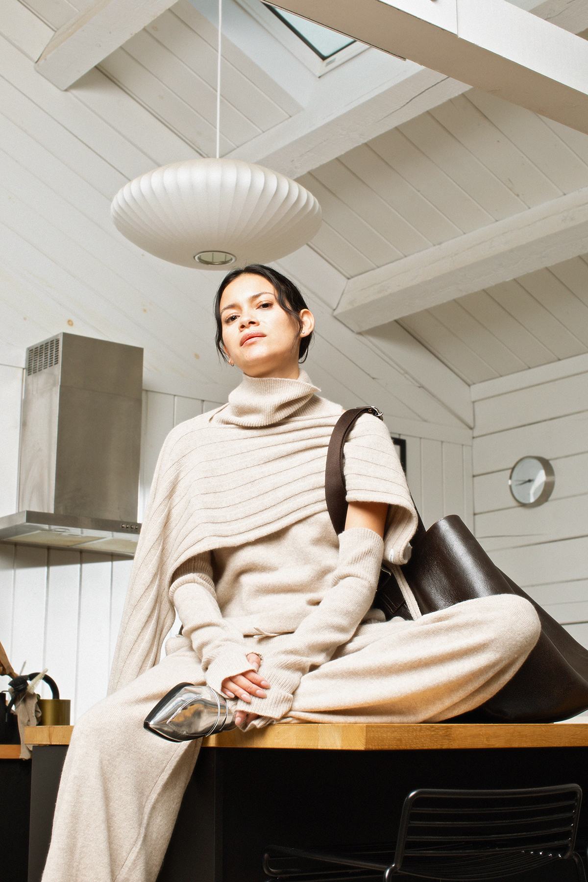 Dianne - Pure wool lounge pants I Oatmeal 6 - Rabens Saloner - DK