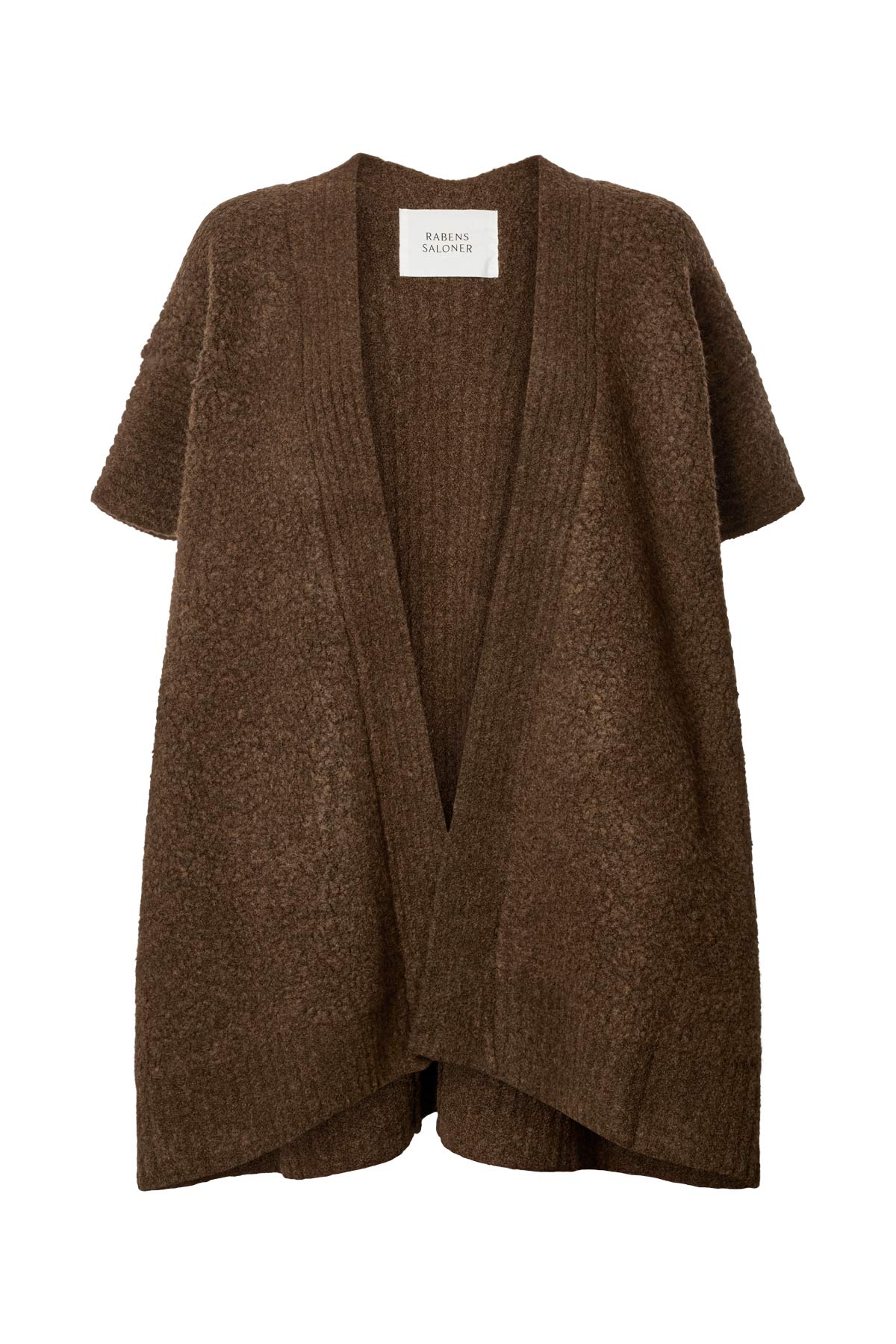 Dorris - Sheep knit cape I Dark brown Dark brown O/S 1 - Rabens Saloner - DK