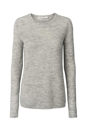 Shauna - Waffled knit long sleeve top I Grey melange Grey melange XS 1 - Rabens Saloner - DK