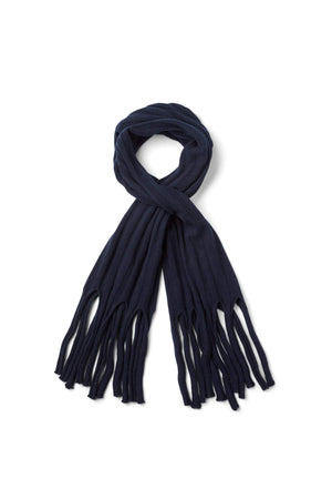 Emillia - Pure wool split scarf I Navy Navy O/S 4 - Rabens Saloner - DK