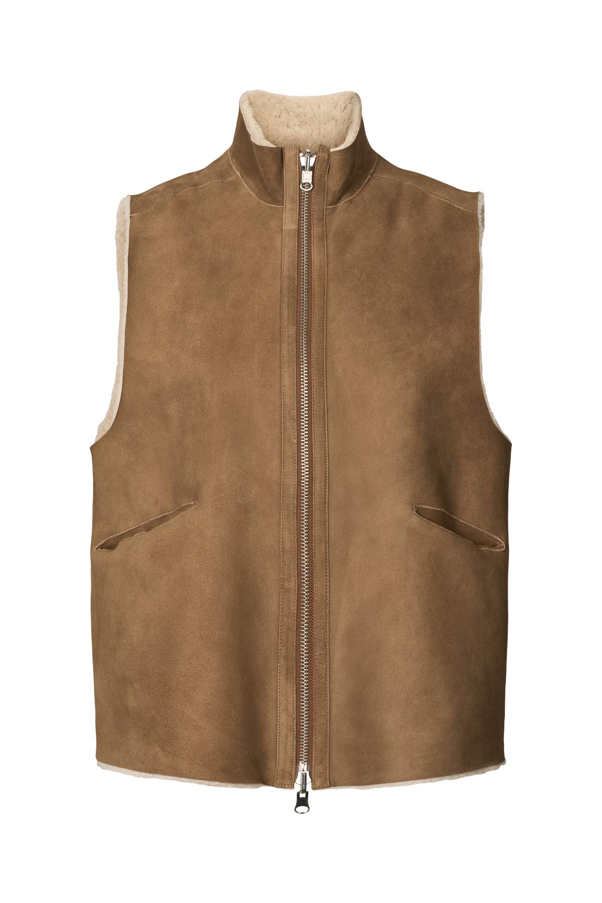 Channe - Shearling vest I Dark brown natural combo Dark brown natural combo XS 8 - Rabens Saloner - DK