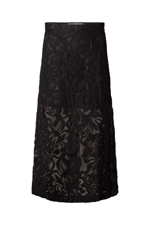 Fauna - Orchid lace skirt I Black