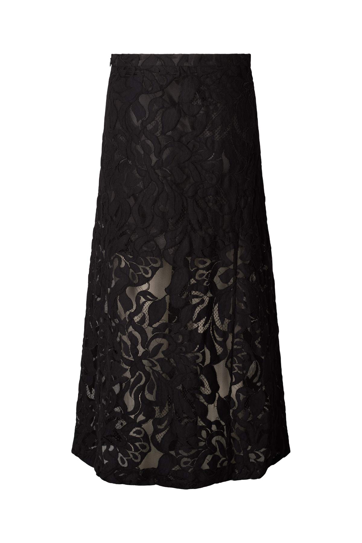 Fauna - Orchid lace skirt I Black