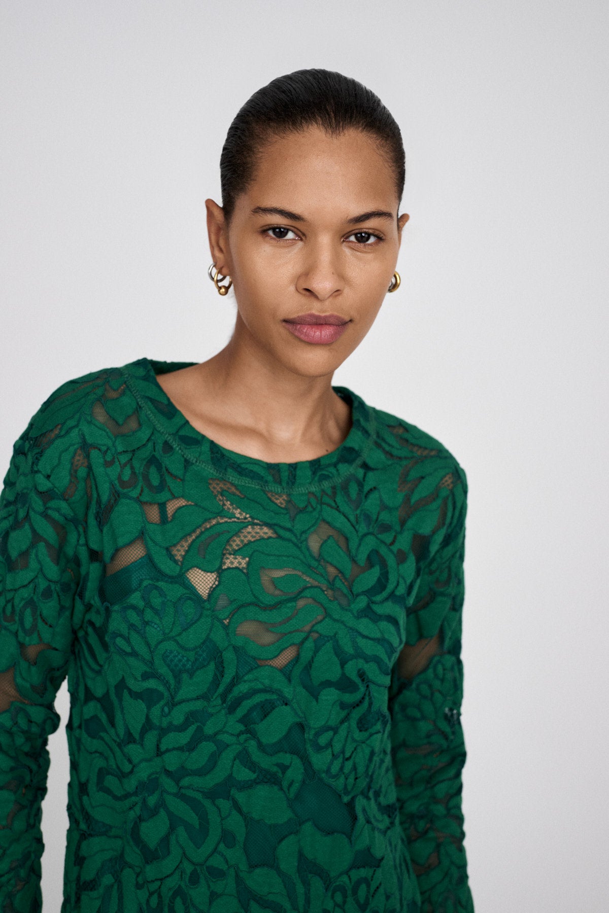 Enid - Orchid lace dress I Verdant green 3 - Rabens Saloner - DK